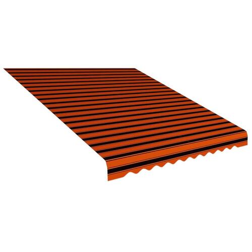 Markisedug 350x250 cm kanvas orange og brun