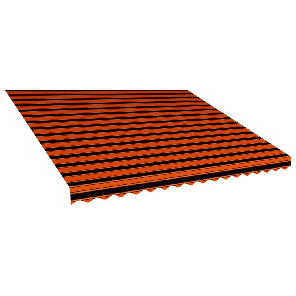 Markisedug 400x300 cm kanvas orange og brun