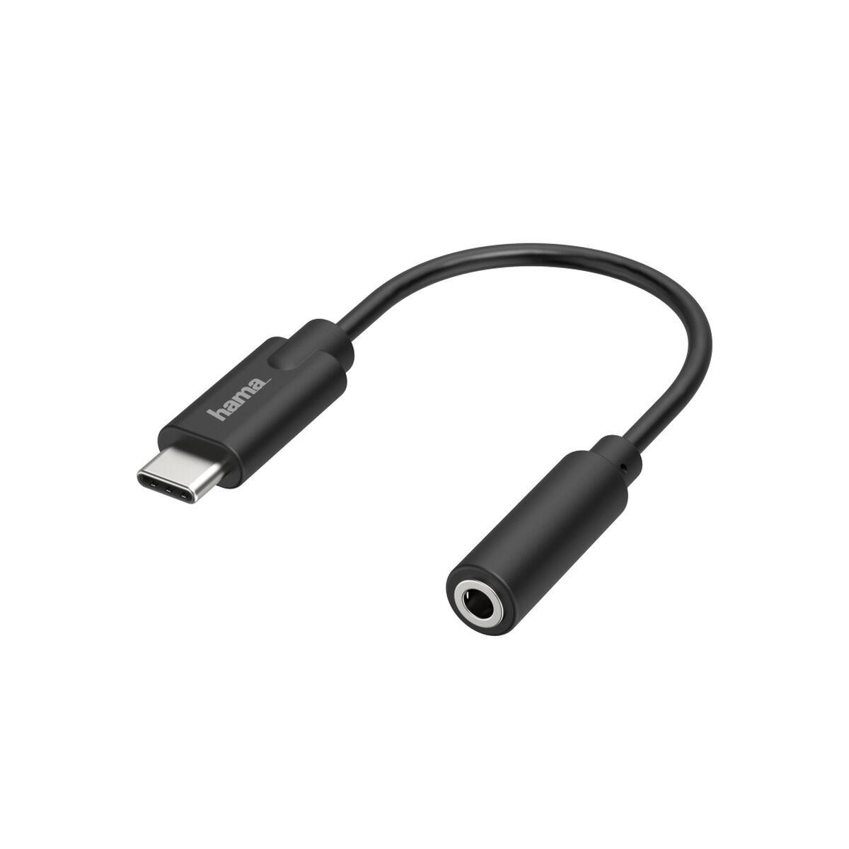 Usb C Til Jack 3.5 Mm Adapter Hama 00200318 Sort