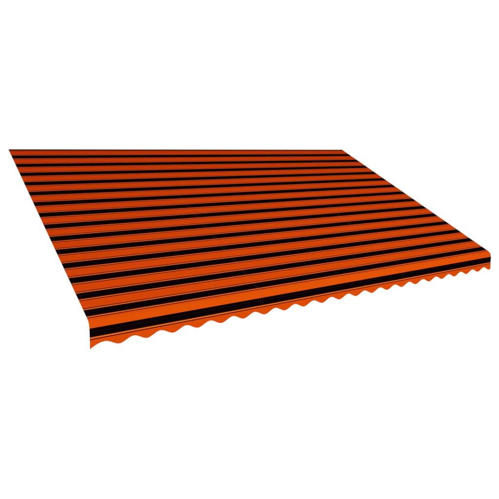 Markisedug 500x300 cm kanvas orange og brun