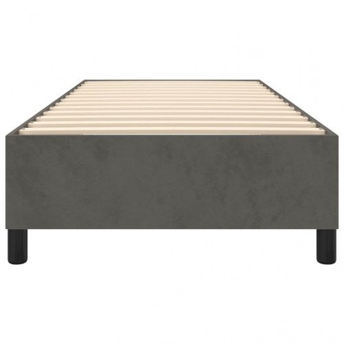 Boxspring sengeramme i fløjl - mørkegrå 90 x 200 cm