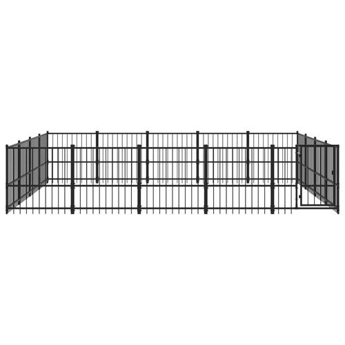 Udendørs hundegård 18,82 m² stål