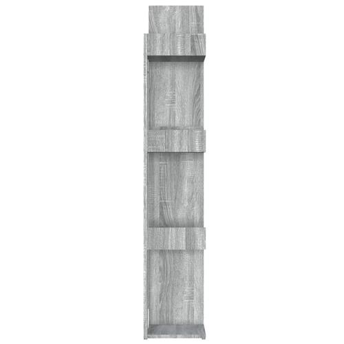 Bogreol 86x25,5x140 cm konstrueret træ grå sonoma-eg