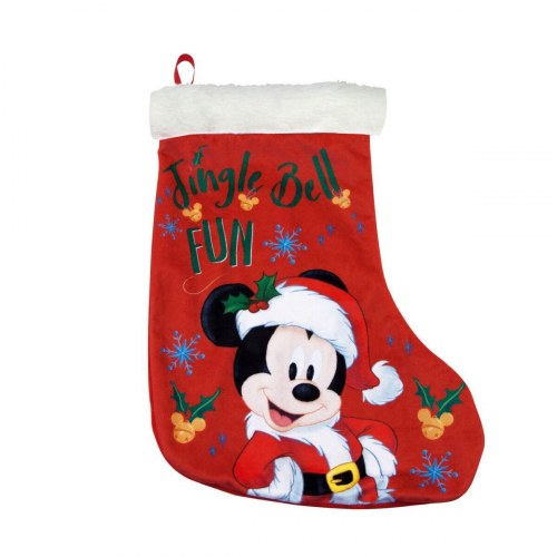 Mickey Mouse julesok - Happy Smiles, rød, 42 cm