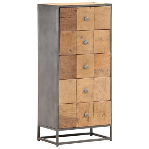 Kommode 45x30x100 cm massivt genbrugstræ