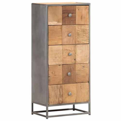 Kommode 45x30x100 cm massivt genbrugstræ