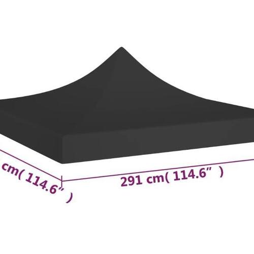 Tag til festtelt 3x3 m 270 g/m² sort