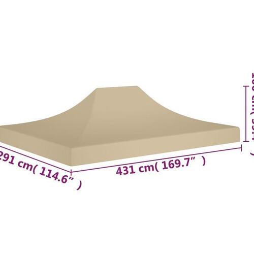Tag til festtelt 4,5x3 m 270 g/m² beige