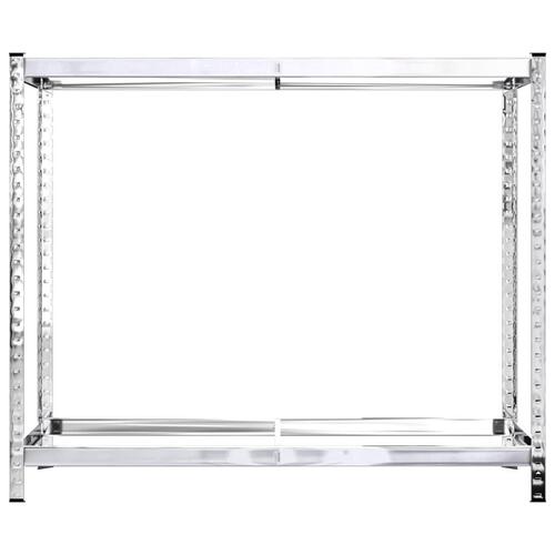 Dækreol med 2 hylder 110x40x110 cm stål sølvfarvet