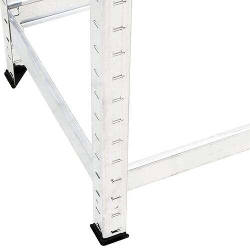 Dækreol med 2 hylder 110x40x110 cm stål sølvfarvet