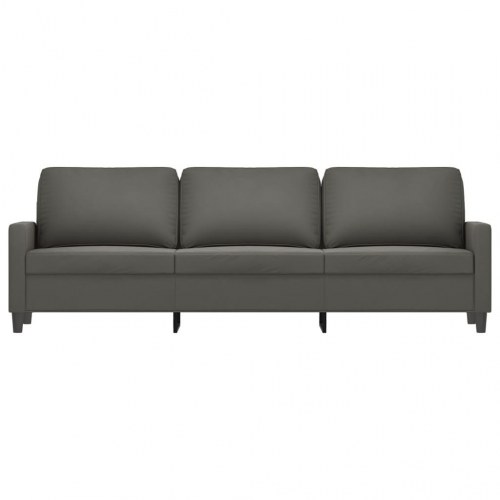 3-personers sofa 210 cm fløjl mørkegrå