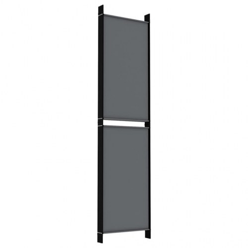 Rumdeler med 5 paneler i stof - 300 × 200 cm, antracitgrå