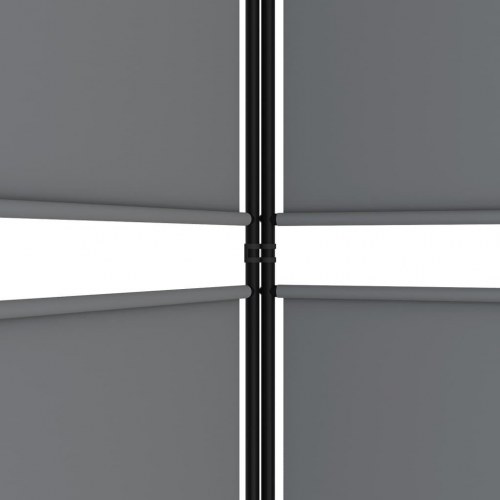 Rumdeler med 5 paneler i stof - 300 × 200 cm, antracitgrå