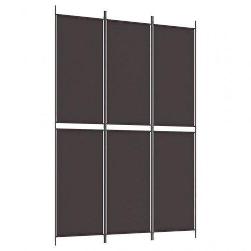 3-panels rumdeler i stof - 150 × 220 cm, brun