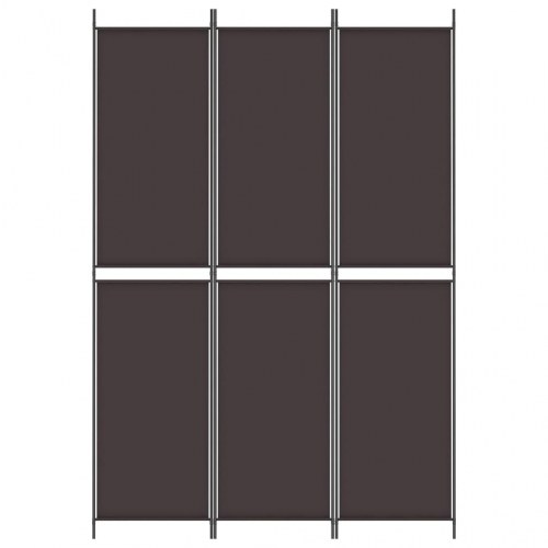 3-panels rumdeler i stof - 150 × 220 cm, brun