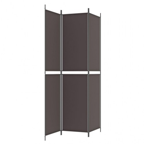 3-panels rumdeler i stof - 150 × 220 cm, brun