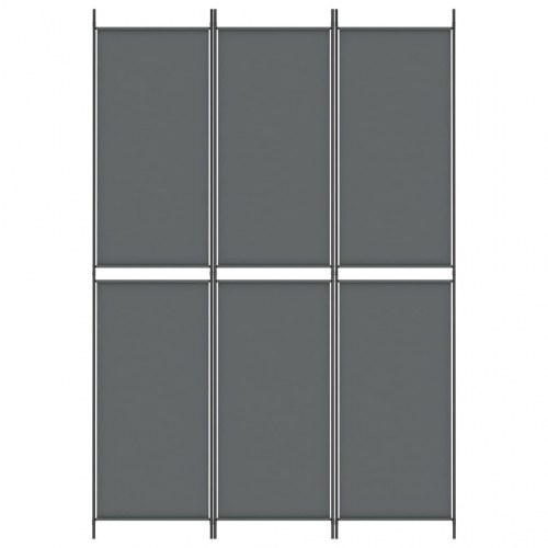 3-panels rumdeler i stof - 150×220 cm, antracitgrå