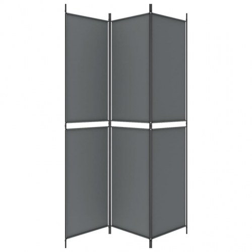 3-panels rumdeler i stof - 150×220 cm, antracitgrå