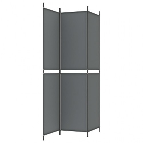 3-panels rumdeler i stof - 150×220 cm, antracitgrå