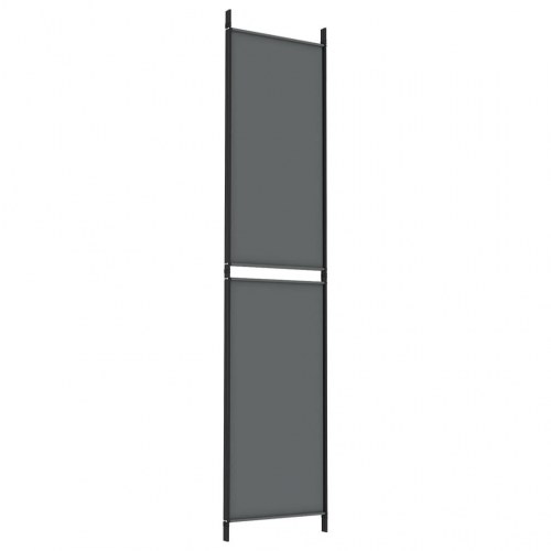3-panels rumdeler i stof - 150×220 cm, antracitgrå