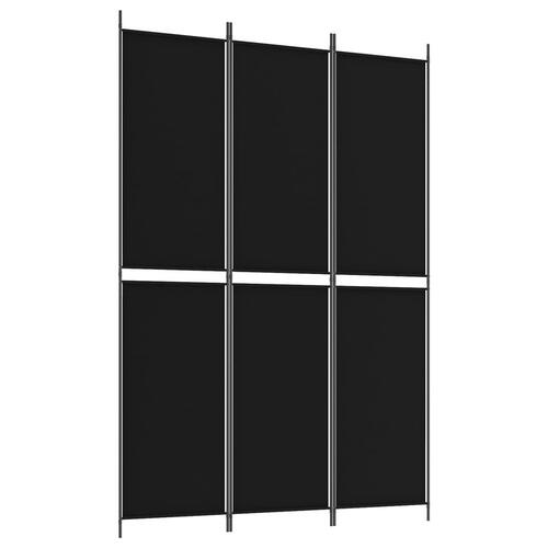 3-panels rumdeler 150x220 cm stof sort
