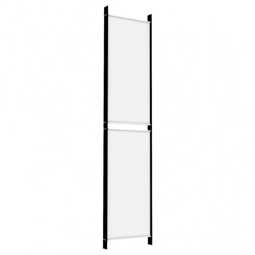 5-panels rumdeler i stof - 250 × 220 cm, hvid