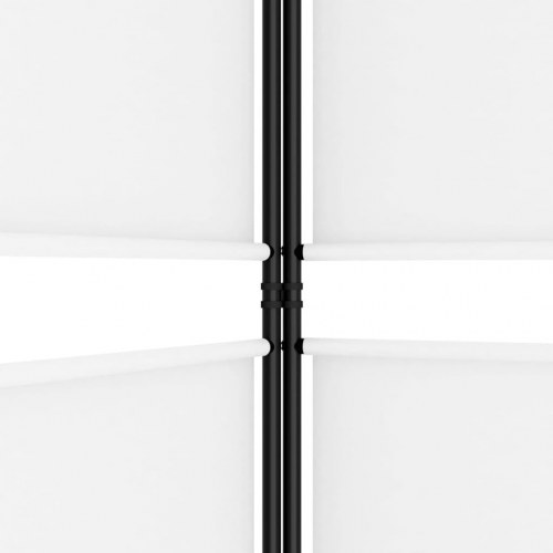 5-panels rumdeler i stof - 250 × 220 cm, hvid