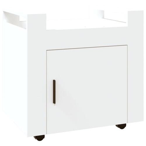 Kontorvogn 60x45x60 cm konstrueret træ hvid