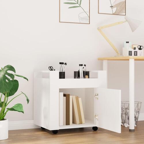 Kontorvogn 60x45x60 cm konstrueret træ hvid