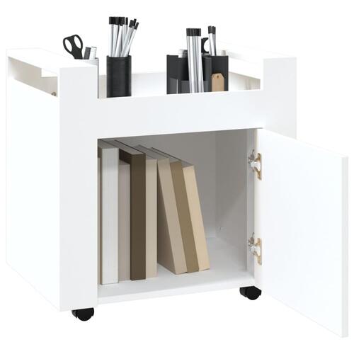 Kontorvogn 60x45x60 cm konstrueret træ hvid
