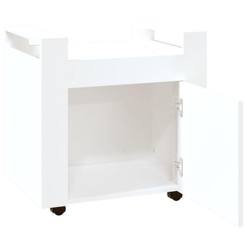 Kontorvogn 60x45x60 cm konstrueret træ hvid
