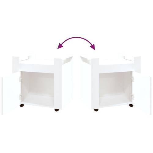 Kontorvogn 60x45x60 cm konstrueret træ hvid
