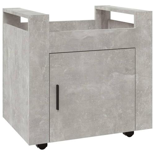 Kontorvogn 60x45x60 cm konstrueret træ betongrå