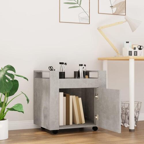 Kontorvogn 60x45x60 cm konstrueret træ betongrå