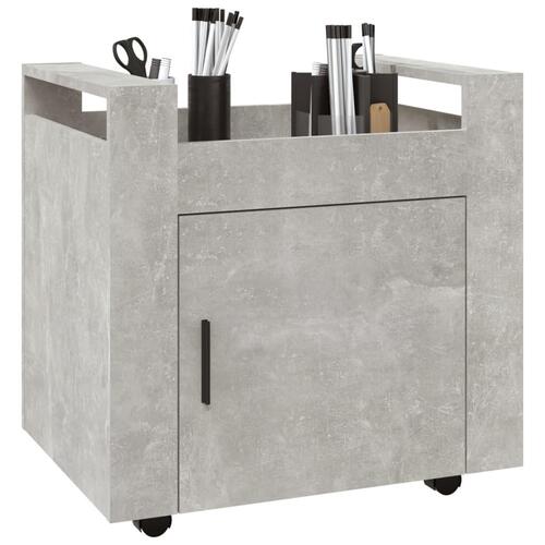 Kontorvogn 60x45x60 cm konstrueret træ betongrå