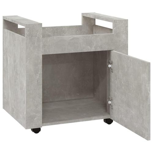 Kontorvogn 60x45x60 cm konstrueret træ betongrå