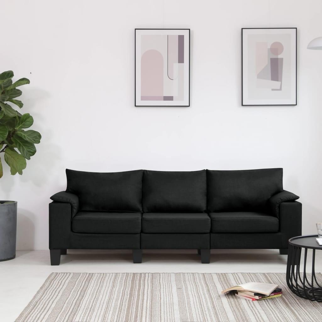 3-personers sofa stof sort