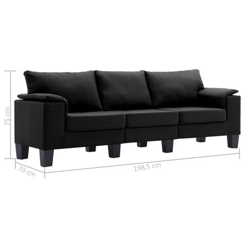 3-personers sofa stof sort