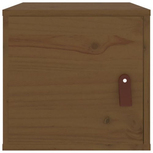 Vægskabe 2 stk. 31,5×30×30 cm i massivt fyrretræ - gyldenbrun