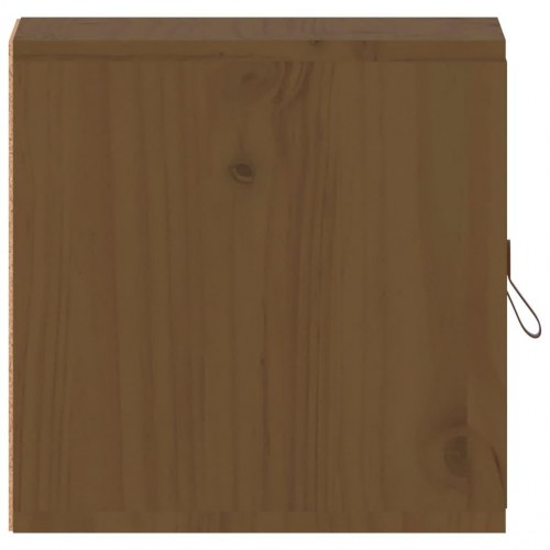 Vægskabe 2 stk. 31,5×30×30 cm i massivt fyrretræ - gyldenbrun