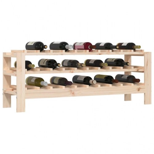 Vinreol i massivt fyrretræ - 109,5 × 30 × 42 cm, plads til 30 flasker