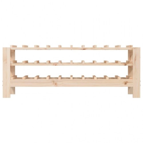Vinreol i massivt fyrretræ - 109,5 × 30 × 42 cm, plads til 30 flasker
