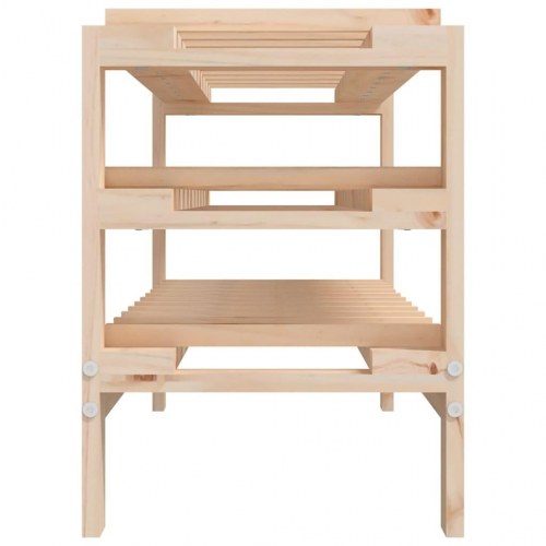 Vinreol i massivt fyrretræ - 109,5 × 30 × 42 cm, plads til 30 flasker