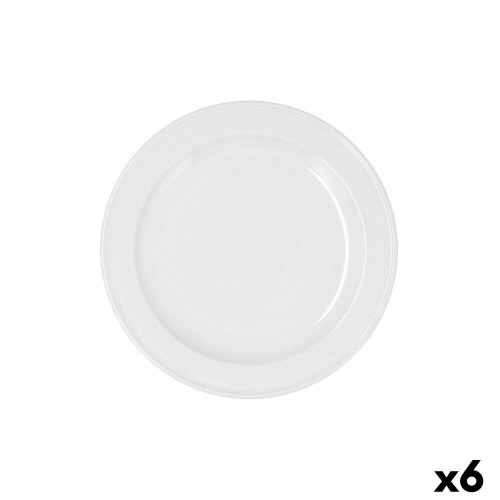 Bidasoa Glacial Ala Estrch desserttallerkener, hvid keramik 20 cm - 6 stk.