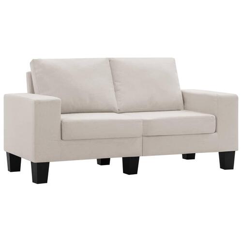 2-personers sofa stof cremefarvet
