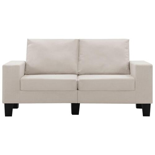 2-personers sofa stof cremefarvet
