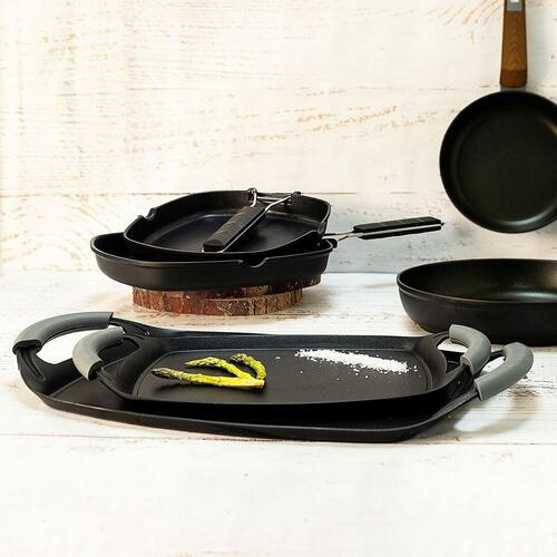 Grill Quid Ebano Smedet aluminium Sort Silikone (36 x 23 cm)