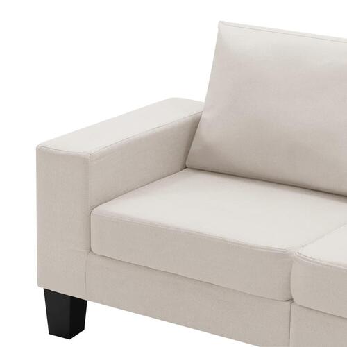 2-personers sofa stof cremefarvet