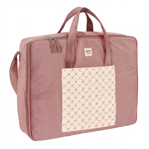Safta Marsala børnekuffert i fløjl - Pink, 50 × 40 × 14 cm