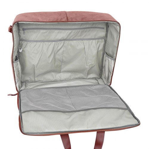 Safta Marsala børnekuffert i fløjl - Pink, 50 × 40 × 14 cm